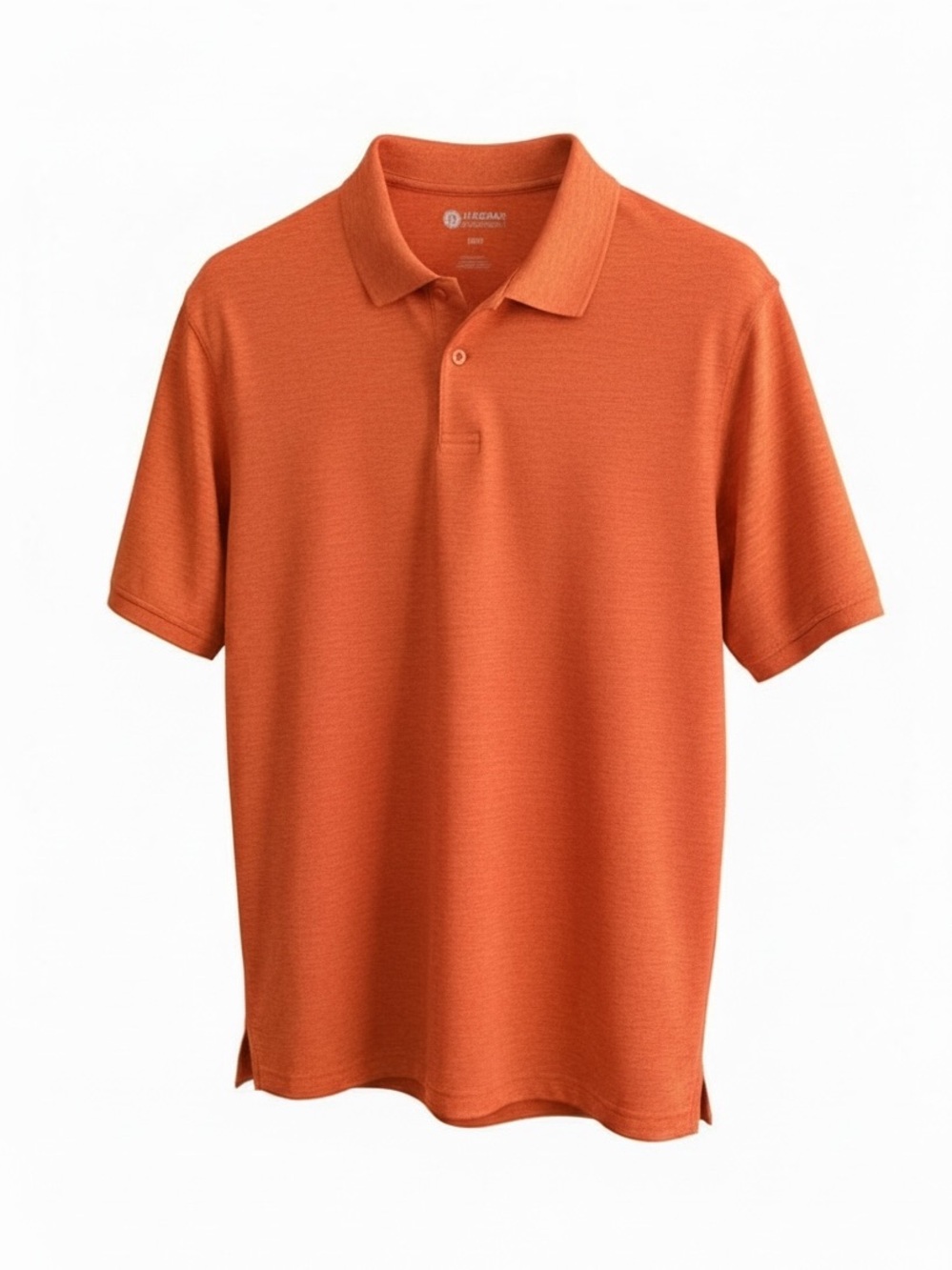 Haggar Burnt Orange Mens Performance Short Sleeve Polo Shirt Size Medium